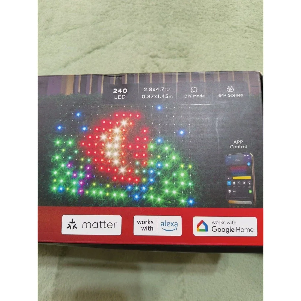 Govee Net Lights H6810 Smart RGBIC Outdoor Christmas Decor 240 LED Matter